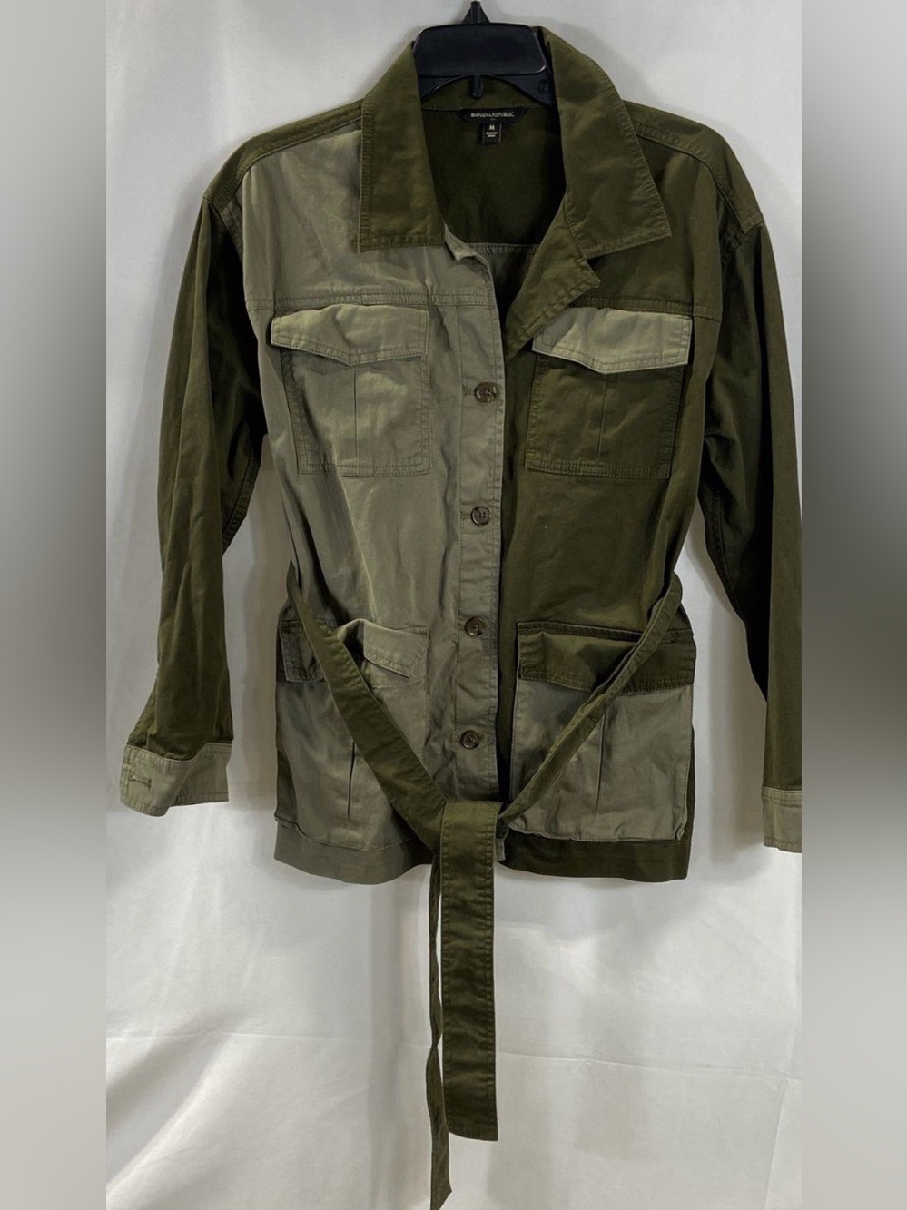 Banana Republic Two-Tone Olive Military Field Jacket